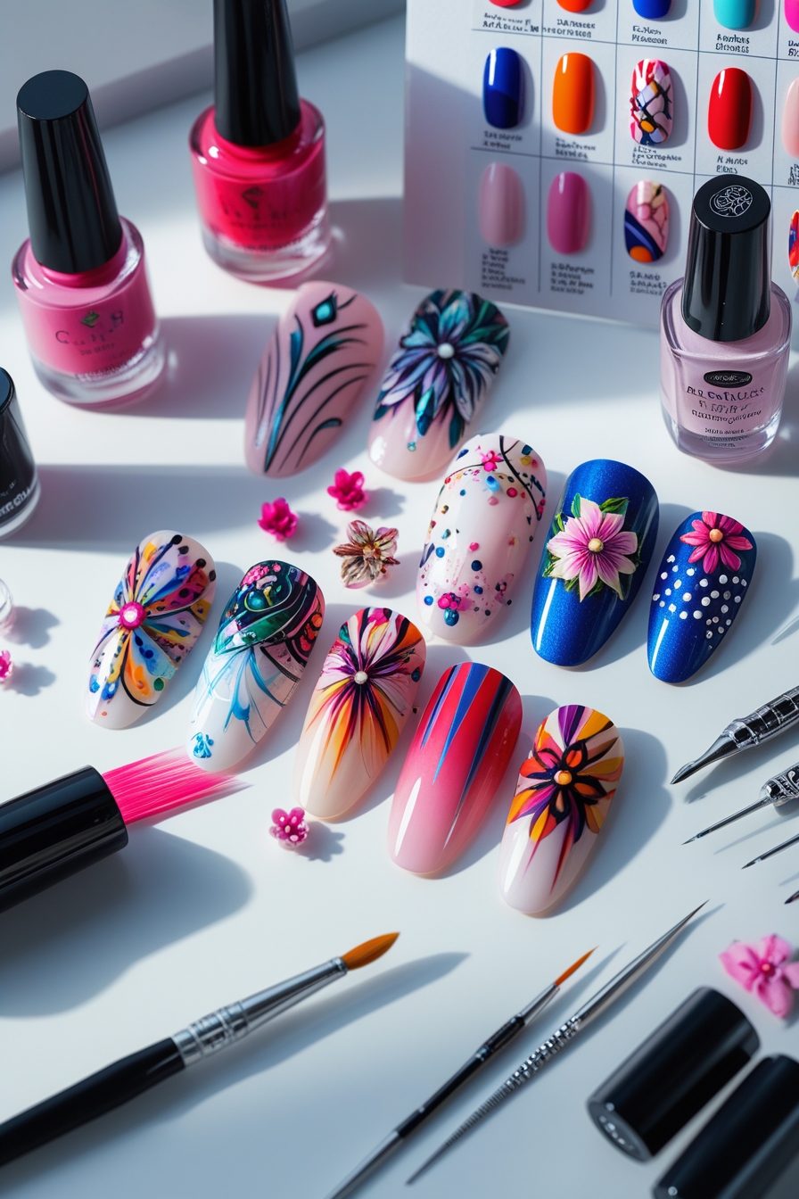 Nail Art Composition Lab (Design Playbook + Practice Sets)